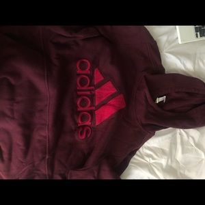 adidas maroon hoodie